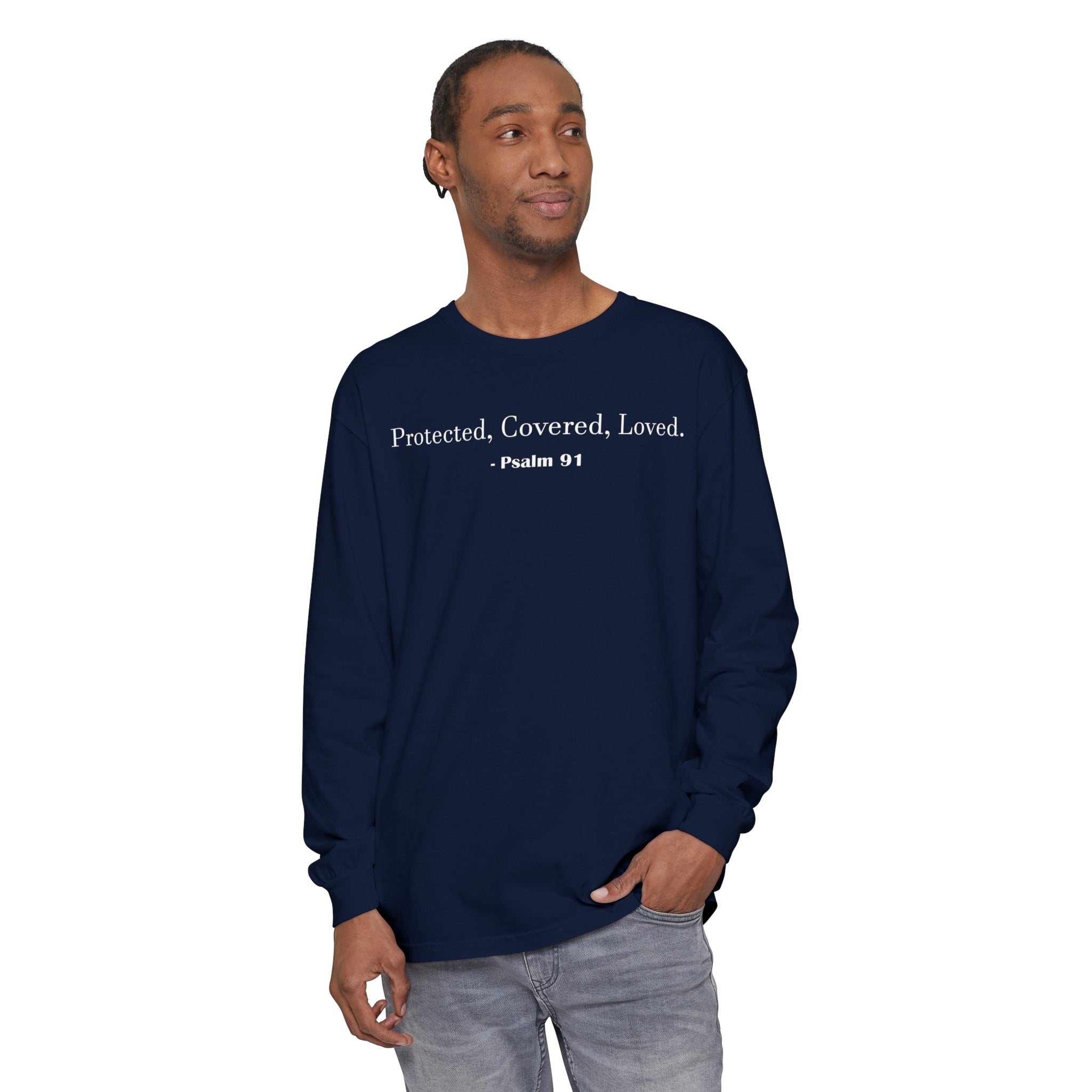 Unisex Psalm 91 Long Sleeve Shirt - Your Faithful Treasure