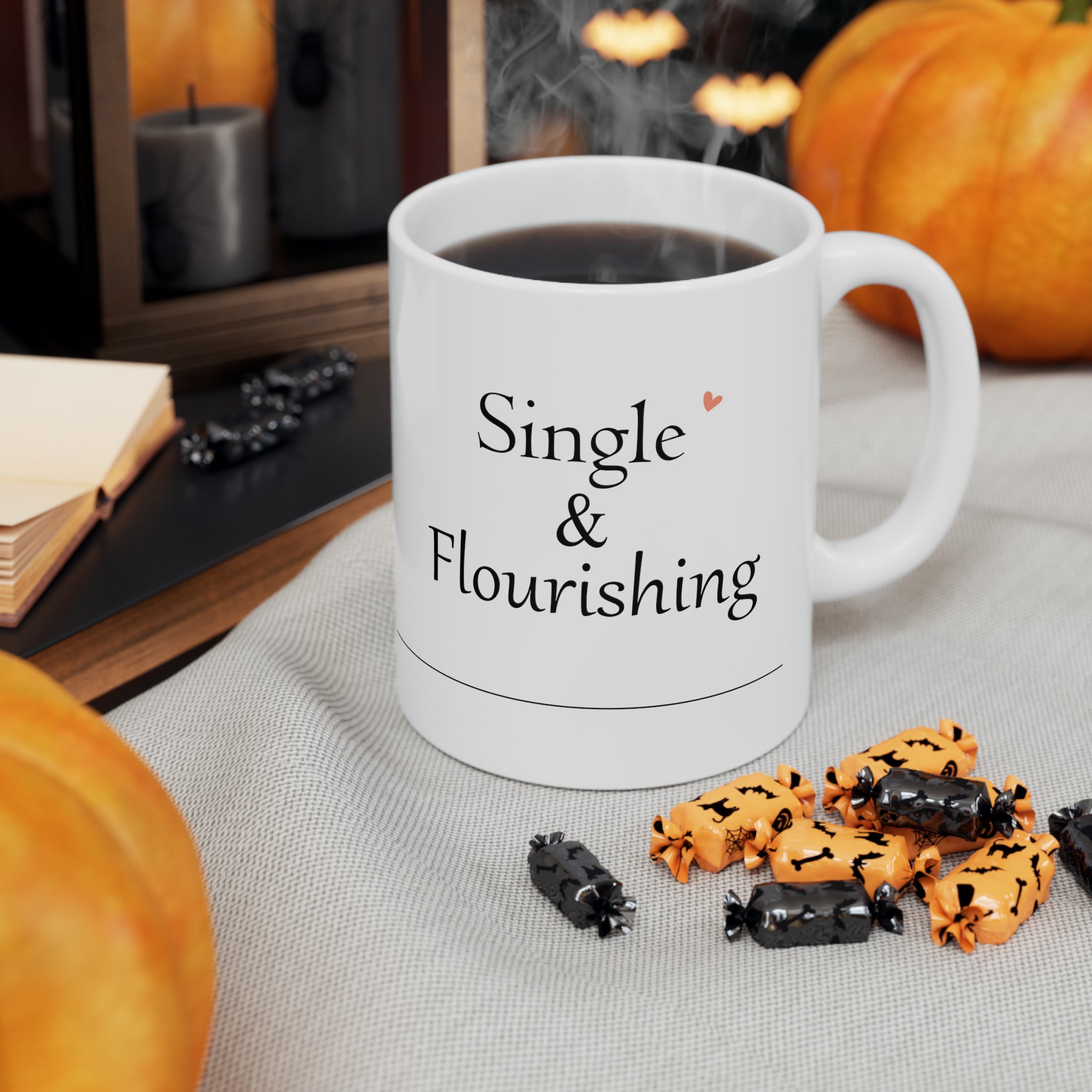 Single & Flourishing White Mug - Your Faithful Treasure